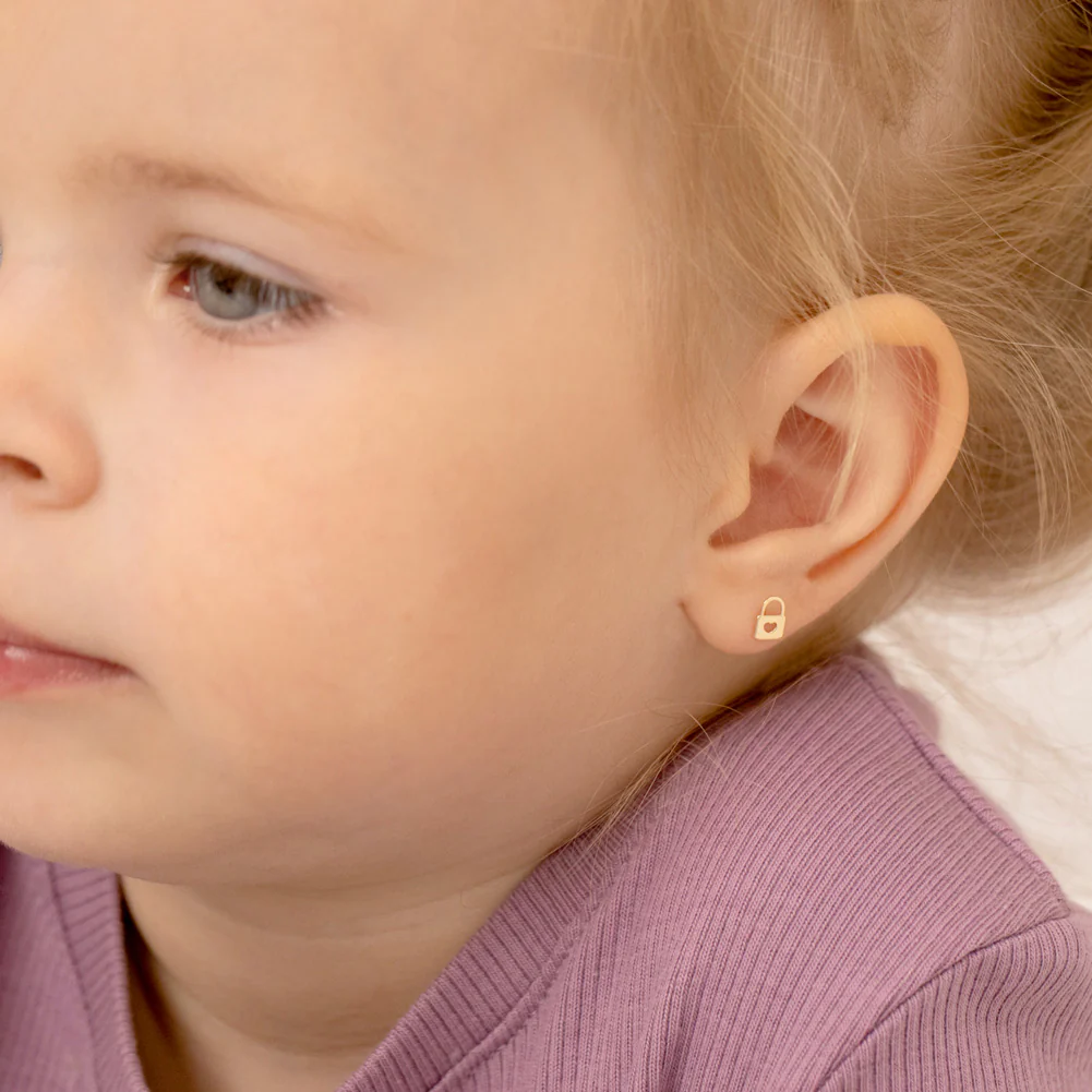 Boucles d'oreilles cadenas en forme de cœur 14k - IN SEASON JEWELRY