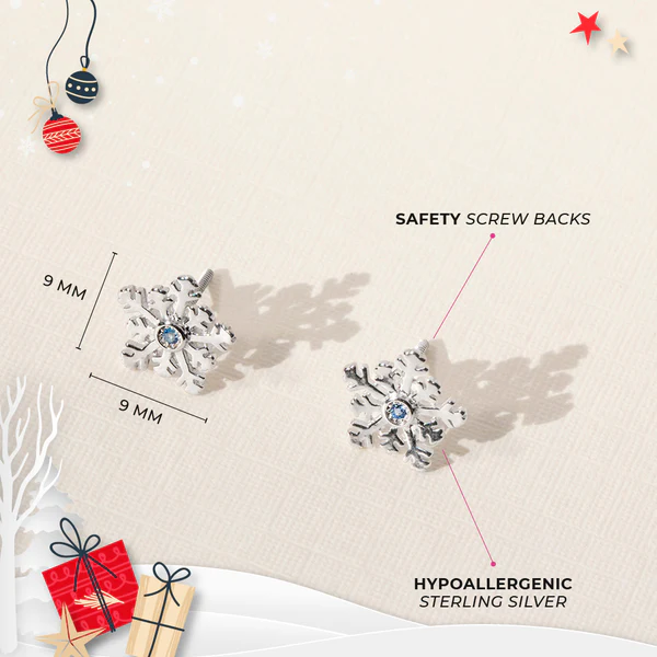 Boucles d'oreilles flocons de neige - IN SEASON JEWELRY