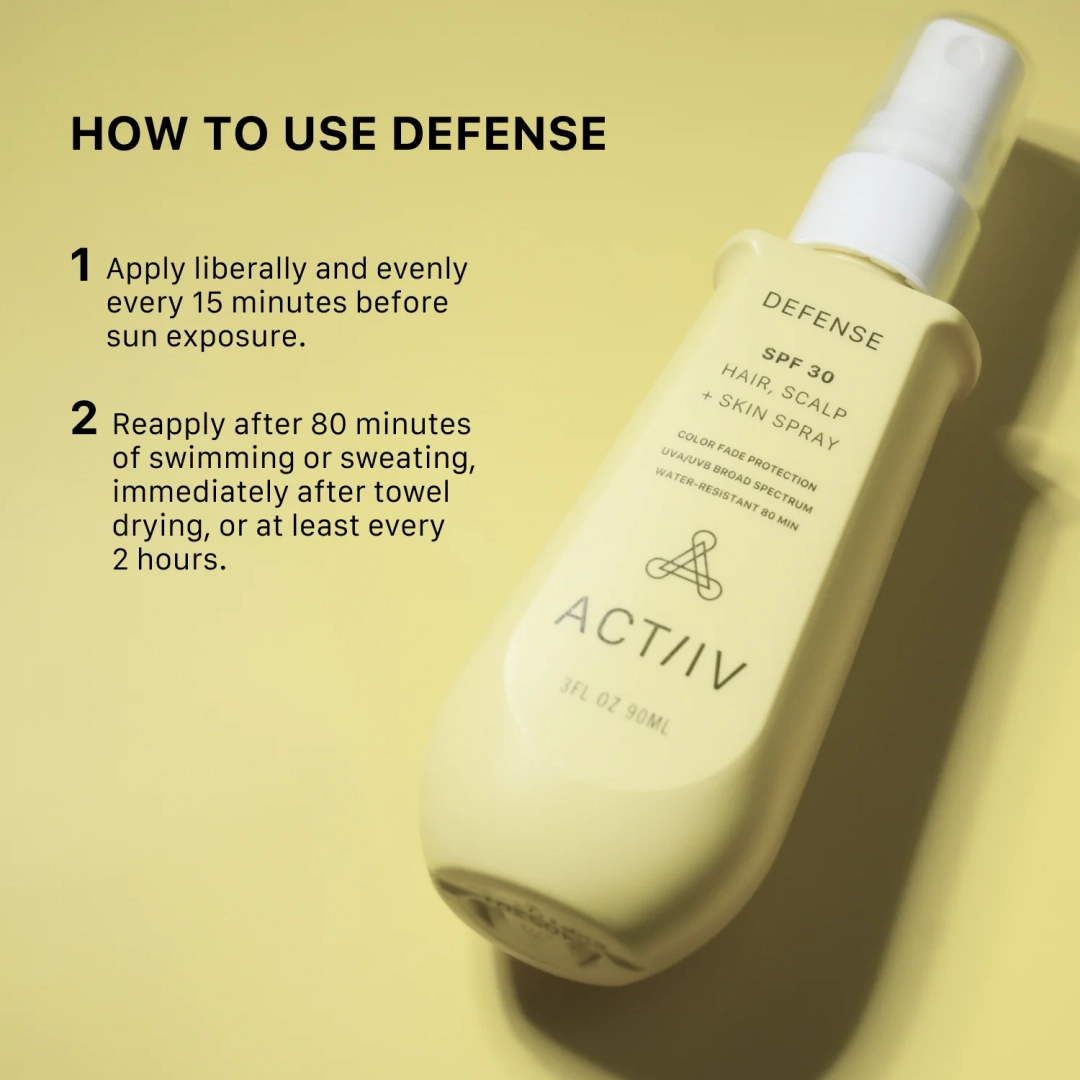 Spray protecteur pour cheveux, cuir chevelu et peau DEFENSE SPF 30 - ACTI/V