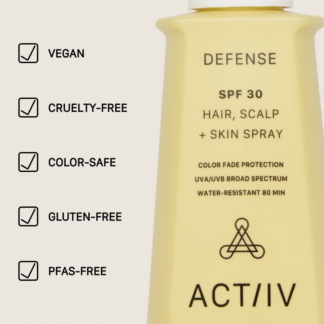 Spray protecteur pour cheveux, cuir chevelu et peau DEFENSE SPF 30 - ACTI/V