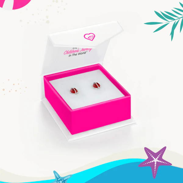 Adorables boucles d'oreilles coccinelle en émail - IN SEASON JEWELRY