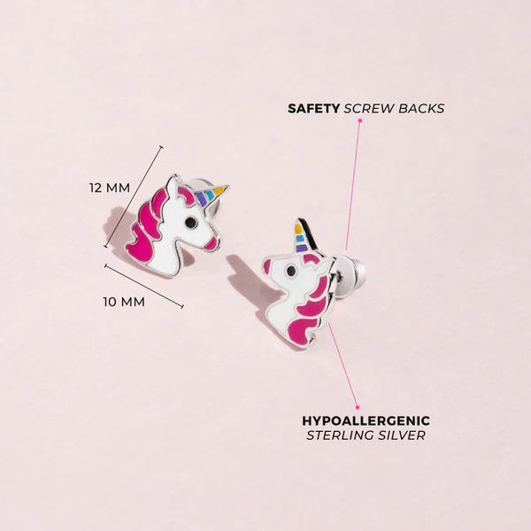 Boucles d'oreilles Licorne Arc-en-cie - IN SEASON JEWELRY