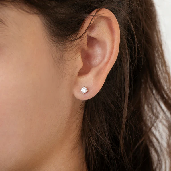 Boucles d'oreilles solitaire 4mm  - IN SEASON JEWELRY