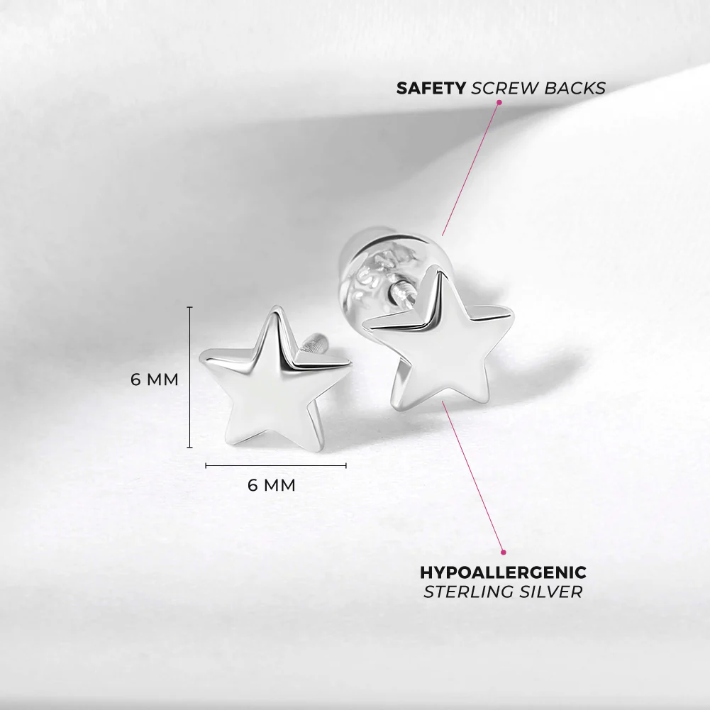 Boucles d'oreilles enfant Classic Polished Star - IN SEASON JEWELRY